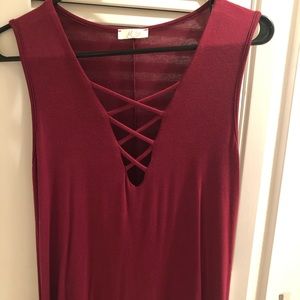 Maroon comfy cute dress size small.